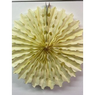 Rosace papier jaune pastel,...