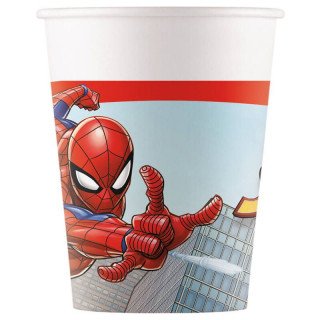 8 gobelets cartonnés Spiderman