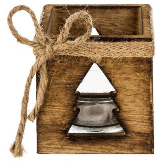 Photophore bois carré...