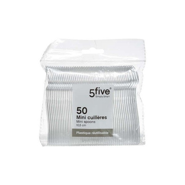 50 cuillères amuse bouche, transparentes