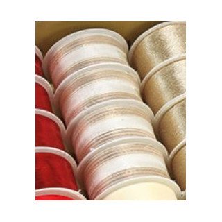 Ruban cadeau crème bordure...