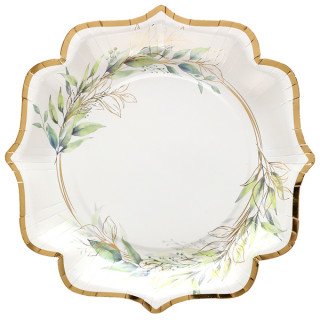 10 Assiettes feuillage...