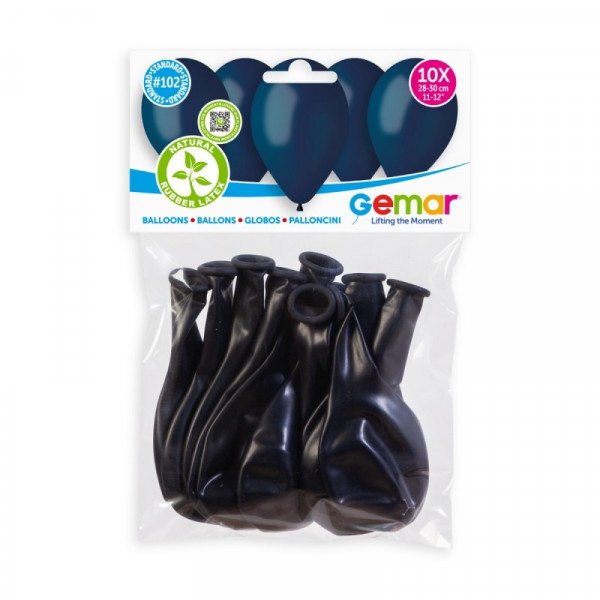 Ballons Bleu Marine 30cm (sachet de 10)