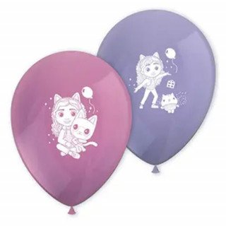 8 ballons latex Gabby Chat