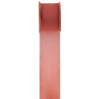 Ruban de  crêpe terracotta,...
