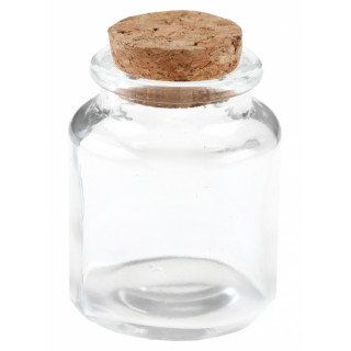 Pot en verre bouchon liège
