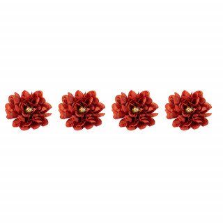 4 Pivoines Terracotta 9x9cm
