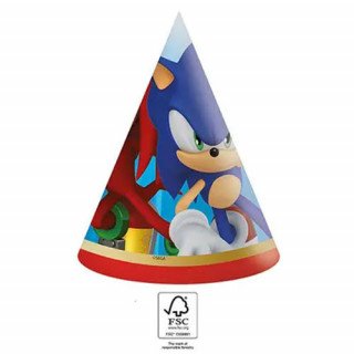 6 Chapeaux anniversaire Sonic