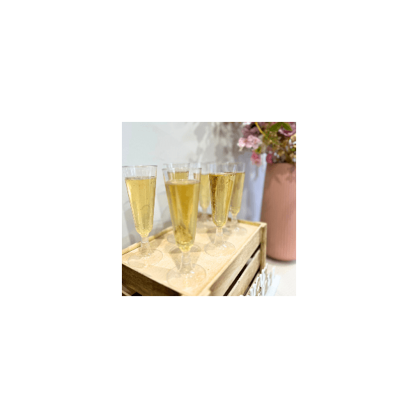 12 flutes champagne transparentes...