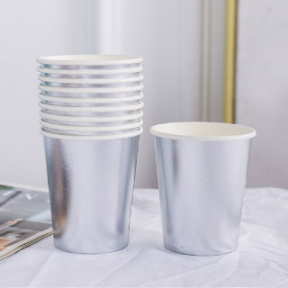 10 Gobelets cartonné argent