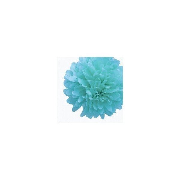 Pompon Fleur Papier de Soie Turquoise 35cm Pompon Fleur Papier de Soie Turquoise 35cm