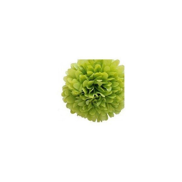 Pompon Fleur Papier de Soie vert anis 35cm Pompon Fleur Papier de Soie vert anis 35cm