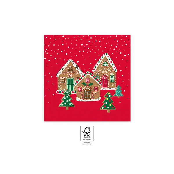 20 Serviettes papier "Maison pain...