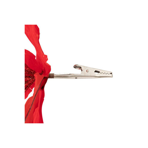 Décoration de noël poinsettia rouge...