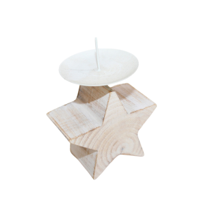 Bougeoir étoile en bois...