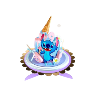 Support gateau parme