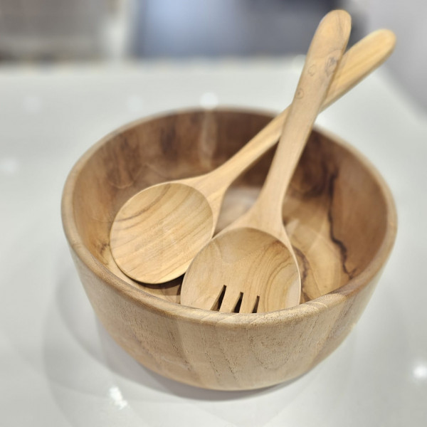 Saladier en Bois de Teck Massif avec...