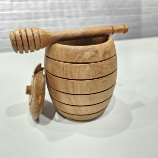 Pot à Miel en Bois de Teck Massif...