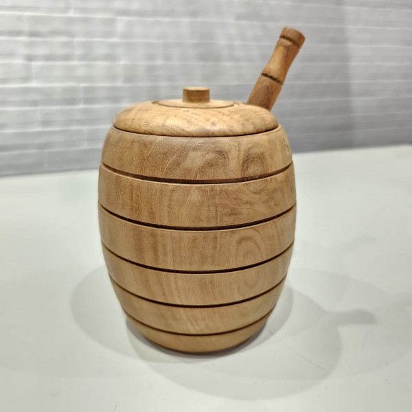 Pot à Miel en Bois de Teck Massif...