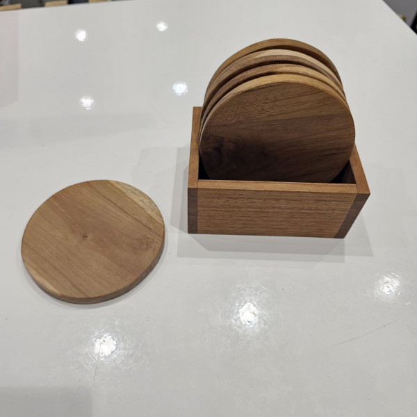 Set de 6 Dessous de Verre Ronds en... Set de 6 Dessous de Verre Ronds en...