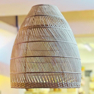 Suspension  "Vani" rotin beige