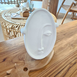 Vase visage blanc en terre...