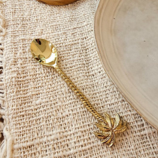 Petite cuillère en laiton doré