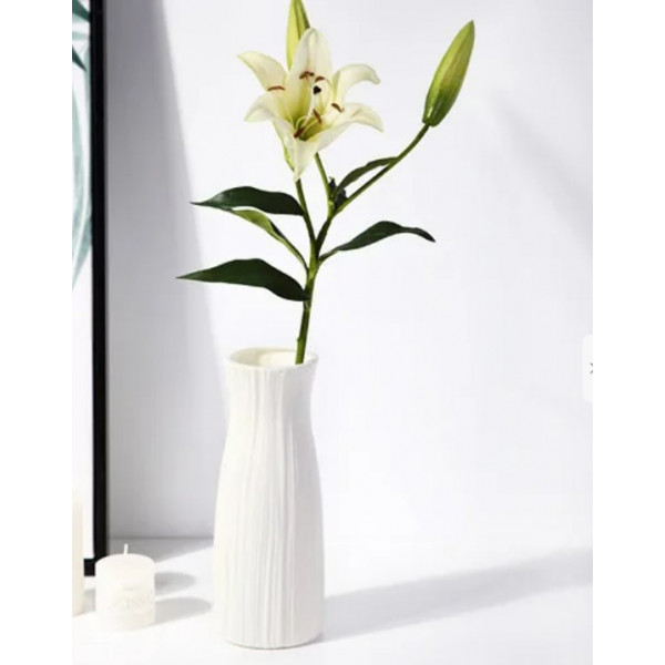 Vase blanc- H24cm