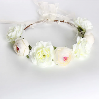 Head band Bohème blanc