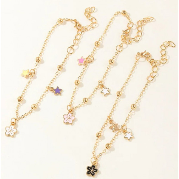 Lot de 3 bracelets métal pendants... Lot de 3 bracelets métal pendants...