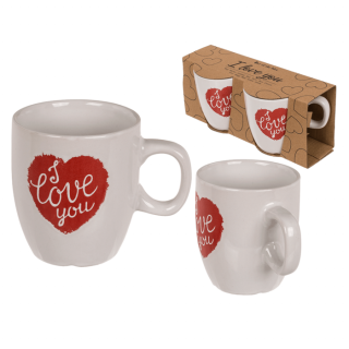 Lot de 2 Mugs, je t'aime -...