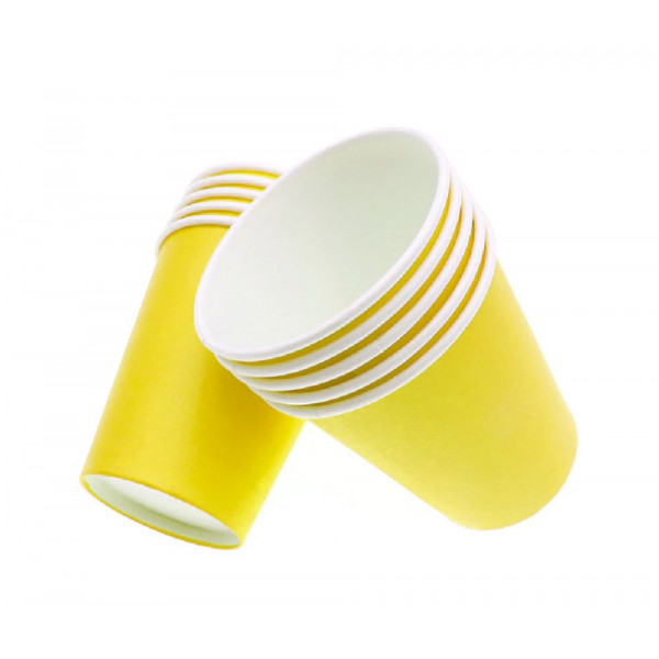 Lot de 24 Gobelets Jaune en carton,...
