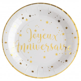 10 assiettes blanche Joyeux...