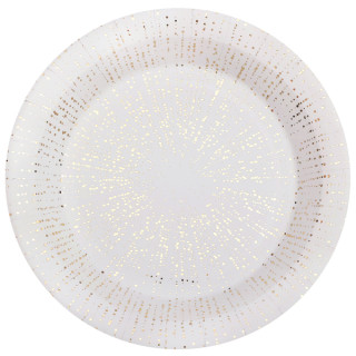 10 assiettes blanche Bubbles