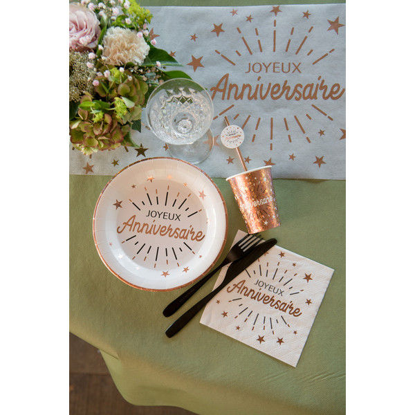 10 assiettes Joyeux Anniversaire...