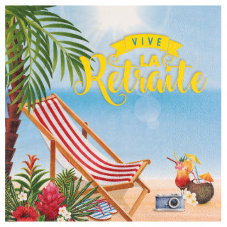 20 Serviettes Retraite -...