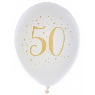 8 Ballons latex 50 ans