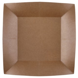 10 assiettes carrées Kraft
