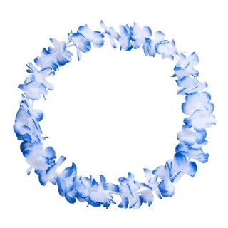 Collier de fleurs Tahiti Bleu