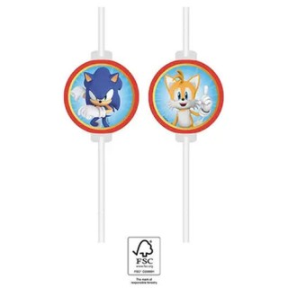 4 Pailles cartonnées Sonic