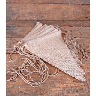 Guirlande fanion toile de jute