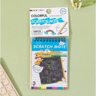 Carnet a grattage dessin Bleu