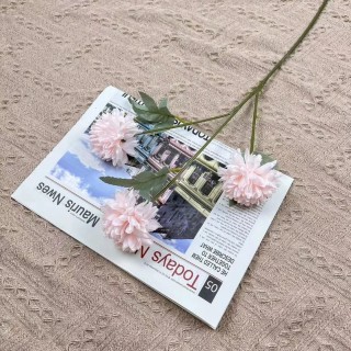 Tige 3 Pompons rose
