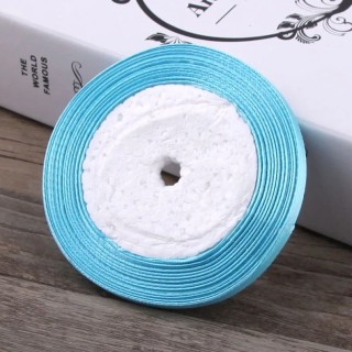 Ruban satin bleu 6mmX20
