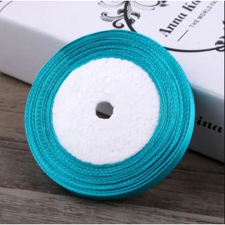 Ruban satin bleu turquoise...