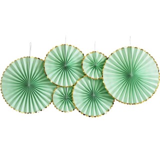 Kit 6 rosaces papier vert