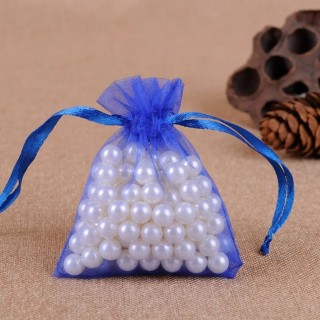 Pochon organza Bleu Roi X10