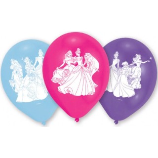 6 Ballons latex Princesses