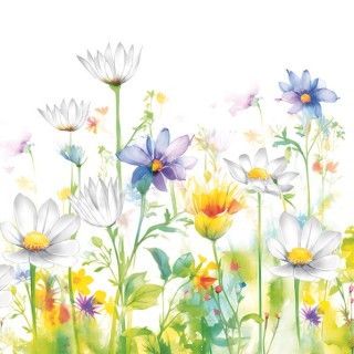 20 Serviettes Fleurs de...