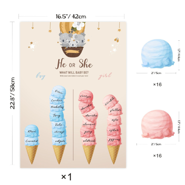 Jeu souvenir Pronostic Gender Reveal... Jeu souvenir Pronostic Gender Reveal...